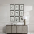Farmhouse Florals Framed Prints (Set of 9) - Black / White by Uttermost - View 2
