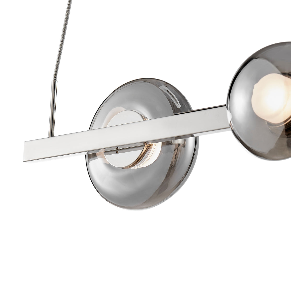 Orbis Linea Chandelier // Polish Nickel  | Finesse - Home Elegance USA