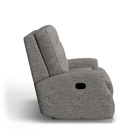 Devon Transitional Fabric Reclining Loveseat With Nailhead Trim | Flexsteel