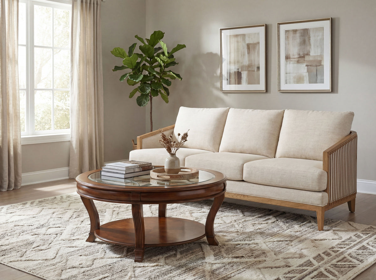 Enveyed Stationary Sofa - Beige / Light Brown by Hooker Furniture - View 2