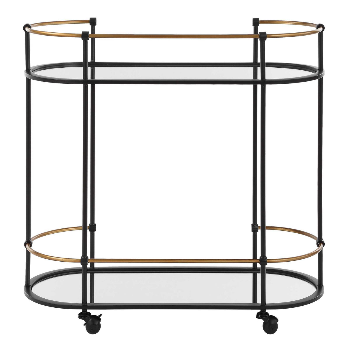 Andre Iron Bar Cart - Black by Uttermost - View 5