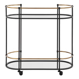 Andre Iron Bar Cart - Black by Uttermost - View 5