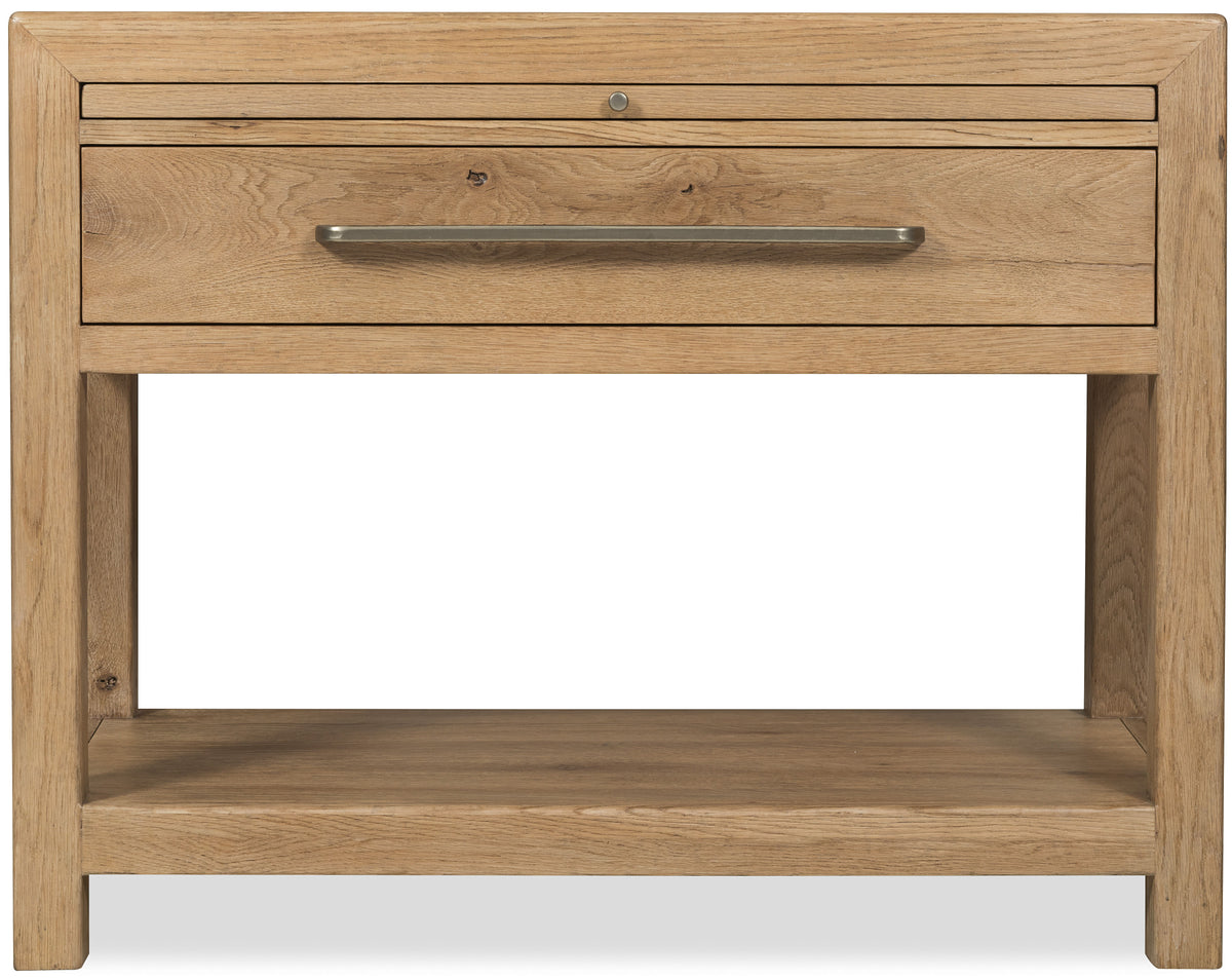 Driftwood One-Drawer Nightstand With Stone Buckboard - Light Brown by Hooker Furniture - View 2
