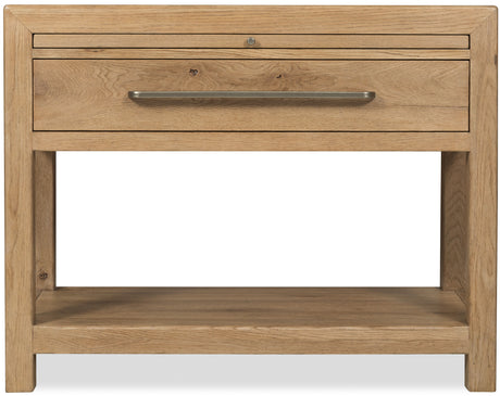 Driftwood One-Drawer Nightstand With Stone Buckboard - Light Brown by Hooker Furniture - View 2