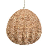 Kauri 5 Light Wooden Bead Pendant Brass / Woodtone - Light Brown by Uttermost - View 4
