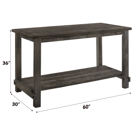 Martha II Weathered Gray Finish 7 PCs Counter Height Dining Room Set - sold by Home Elegance USA