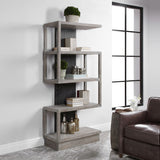 Nicasia Modern Etagere - Silver / Dark Gray by Uttermost - View 4