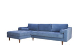 ANDERSON LAF SECTIONAL - DENIM BLUE | Home Elegance USA