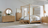 Retreat Pole Rattan King Upholstered Poster Bed With Canopy - Beige by Hooker Furniture - View 4
