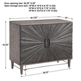 Shield Oak 2 Door Cabinet - Dark Gray by Uttermost - View 9