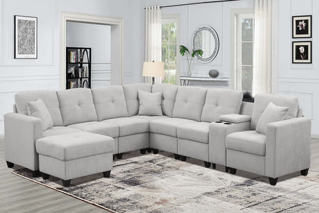 Sectional Sofa, LIGHTGREY - sold by Home Elegance USA