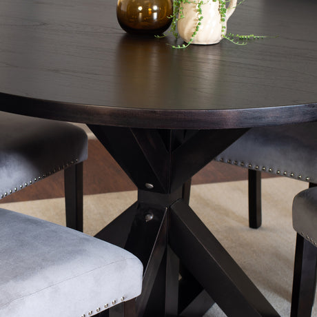 Enbridge 5-piece Dining Set, Cross-Buck Dining Table with 4 Stylish Chairs - sold by Home Elegance USA