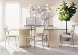 Geometry Entertainment Console Polished Limestone - Beige / Gold by Hooker Furniture - View 6