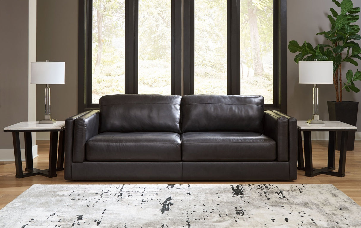 Amiata - Onyx - 4 Pc. - Sofa, Loveseat, Chair And A Half, Ottoman | Ashley - 57405/38/35/23/14 - Home Elegance USA - 4