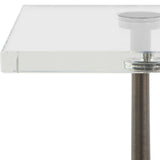 Pelton Marble Glass Drink Table Bronze / White - Dark Brown / White by Uttermost - View 7