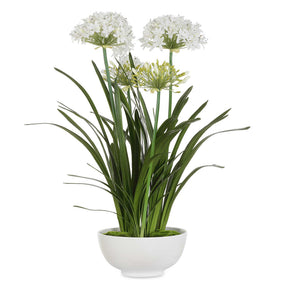 Purity Agapanthus Centerpiece - Green by Uttermost - View 1