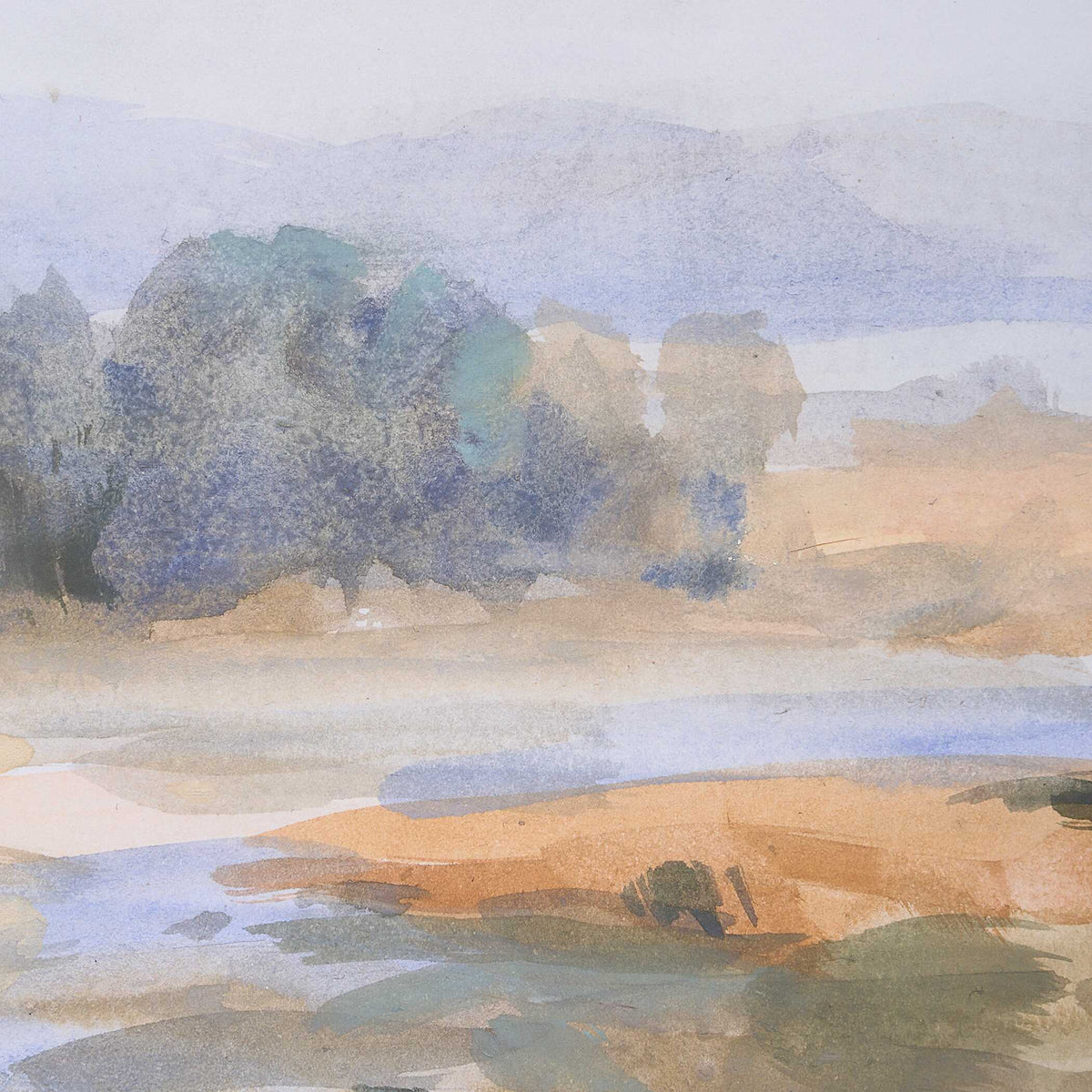 River Afternoon Landscape Print - Light Brown by Uttermost - View 5