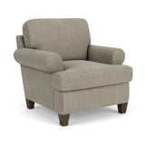 Moxy Fabric Arm Chair, T-Shaped Seat Cushion, Curved Sock Arms | Flexsteel