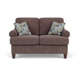 Moxy Fabric Loveseat, T-Shaped Seat Cushion, Curved Sock Arms | Flexsteel
