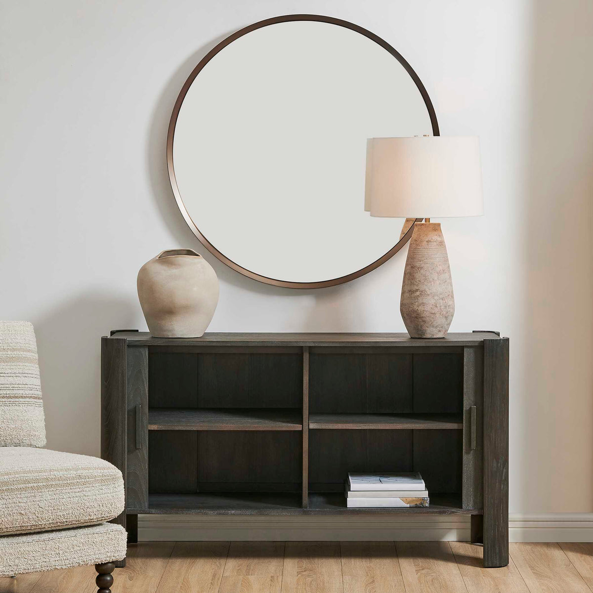 Drury 2 Door Cabinet - Dark Gray by Uttermost - View 4