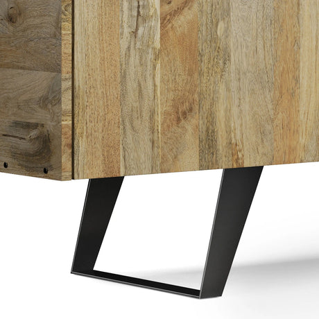 Lowry 72 inch Wide Solid Wood TV Stand in Natural For TVs up to 80 inches - sold by Home Elegance USA