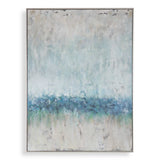Tidal Wave Abstract Art - Blue / Light Brown by Uttermost - View 1