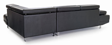 Riveredge G448-SC Sectional  ( Without Ottoman) , BLACK - sold by Home Elegance USA