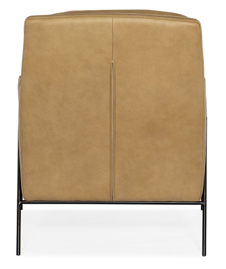 Amette Metal Frame Club Chair - Light Brown / Black by Hooker Furniture - View 3