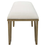 Farrah Geometric Bench - White / Yellow by Uttermost - View 5