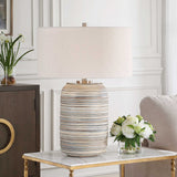 Prospect Ceramic Large Table Lamp - Gray by Uttermost - View 2