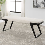 Hover Modern Bench - White by Uttermost - View 2