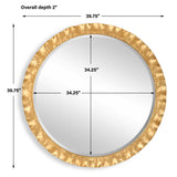 Haya Round Mirror - Gold by Uttermost - View 7
