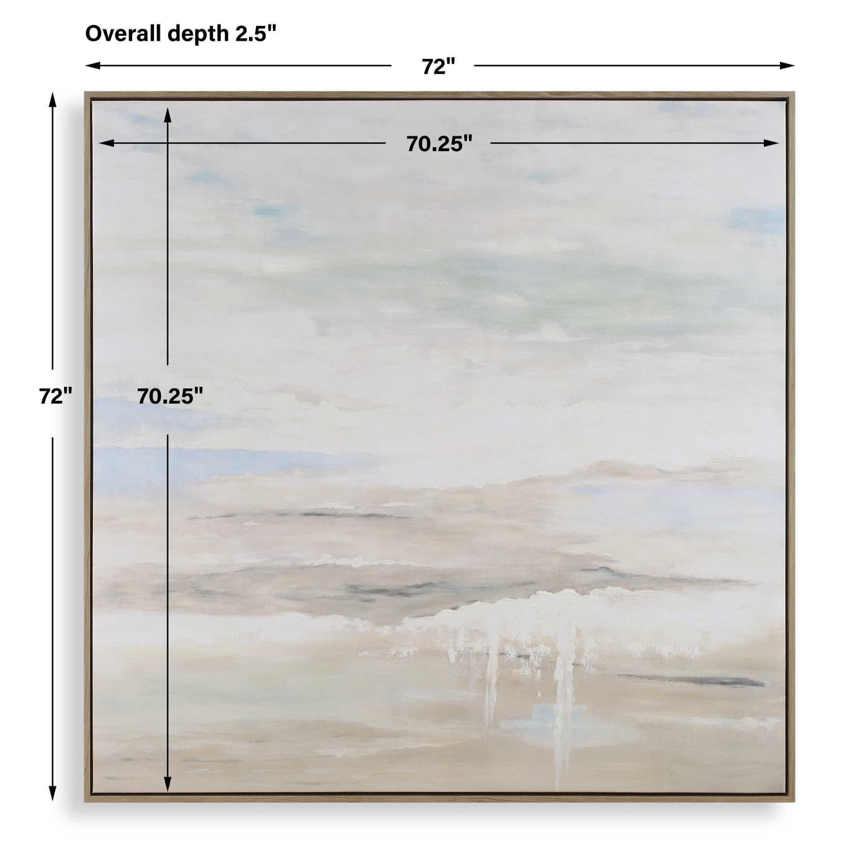 Gravity Abstract Landscape Art Black / Blue / Bronze / Gray / White / Woodtone - Blue / Light Brown by Uttermost - View 7