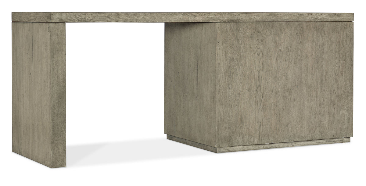 Linville Falls 72" Desk With Open Desk Cabinet - Gray by Hooker Furniture - View 3