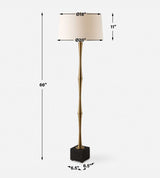 Shino Antique Brass Floor Lamp - Bronze by Uttermost - View 8