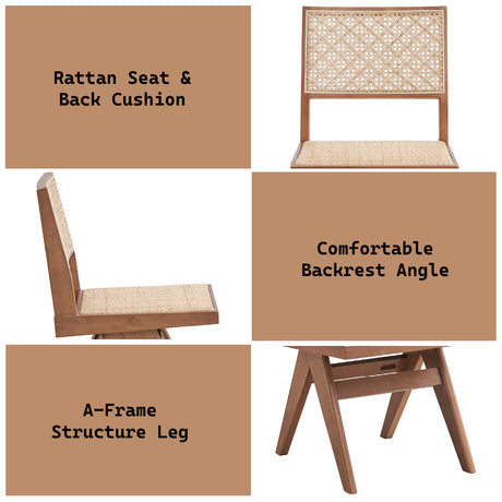 Valentina 6Pcs Rattan & Natural Finish Patio Furniture Set - sold by Home Elegance USA