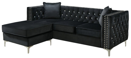 Paige G828B-SC Sofa Chaise , BLACK - sold by Home Elegance USA