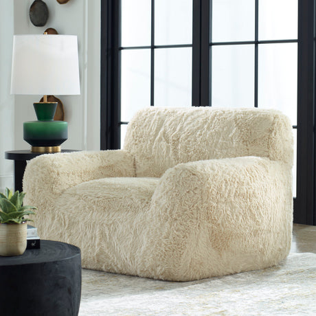 Abide Sheepskin Accent Chair - Beige by Uttermost - View 2