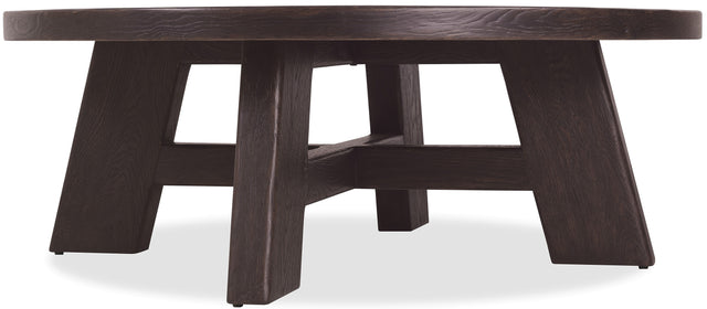 Driftwood Round Coffee Table Burnt Timber - Black by Hooker Furniture - View 1