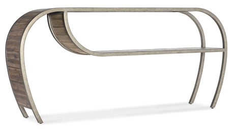 Commerce And Market Open Ended Console Table - Dark Brown / Gray by Hooker Furniture - View 4