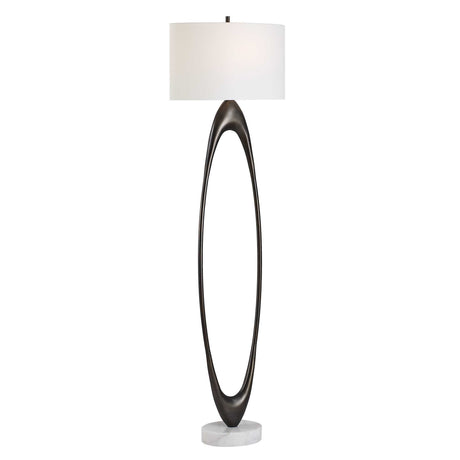Sonic Open Oval Floor Lamp Bronze - Dark Brown by Uttermost - View 7