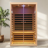 Two person  hemlock sauna far-infrared sauna room (back)
