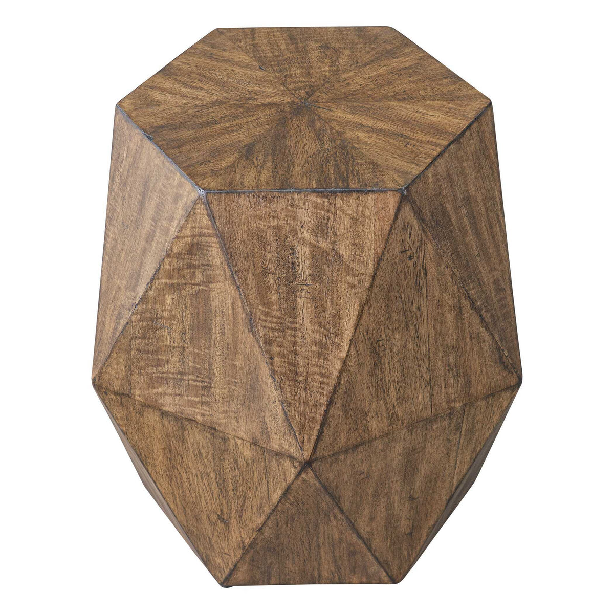 Volker Honey Geometric Accent Table - Dark Brown by Uttermost - View 5