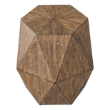 Volker Honey Geometric Accent Table - Dark Brown by Uttermost - View 5