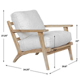 Laid Back Back Sheepskin Accent Chair - White by Uttermost - View 9