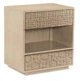 Geometry Nightstand Polished Limestone - Beige / Gold by Hooker Furniture - View 1