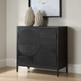 Beswick 2 Door Cabinet - Black by Uttermost - View 3