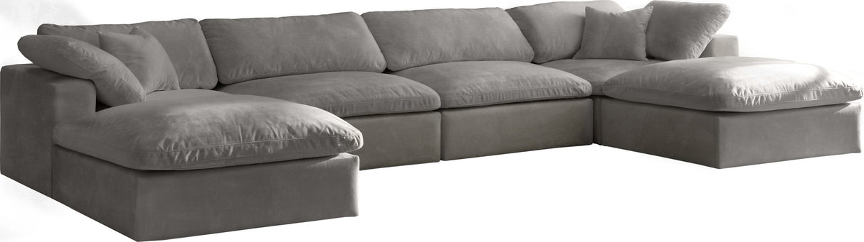 Cozy - Modular Sectional 6 Piece Cloud - Grey - Fabric - 634Grey - Sec6B - Home Elegance USA - 1