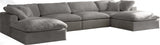 Cozy - Modular Sectional 6 Piece Cloud - Grey - Fabric - 634Grey - Sec6B - Home Elegance USA - 1