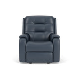 Arlo Transitional Leather Power Rocking Recliner, Power Headrest & Lumbar | Flexsteel
